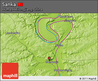 Physical 3D Map of Sanka