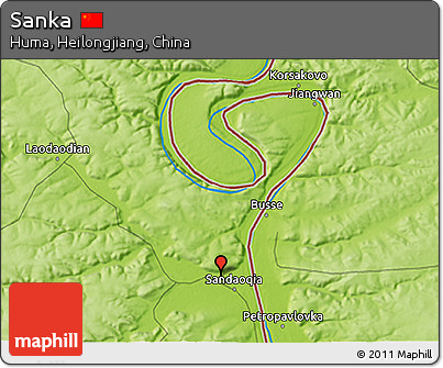 Physical 3D Map of Sanka