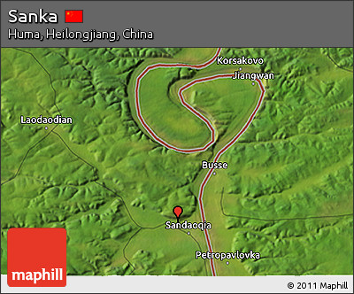 Satellite 3D Map of Sanka