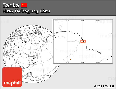 Blank Location Map of Sanka