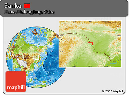 Physical Location Map of Sanka