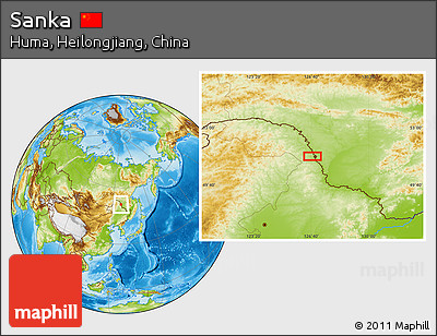 Physical Location Map of Sanka