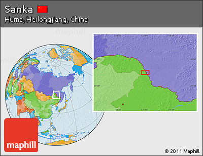 Political Location Map of Sanka