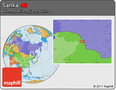 Political Location Map of Sanka