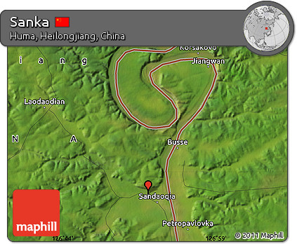 Satellite Map of Sanka