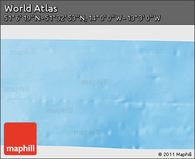 Physical 3D Map of the Area around 51° 19' 36" N, 13° 31' 30" W