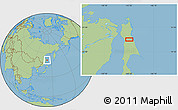 Savanna Style Location Map of the area around 51° 19' 36" N, 142° 52' 30" E