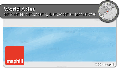 Physical Panoramic Map of the Area around 51° 19' 36" N, 148° 49' 29" E