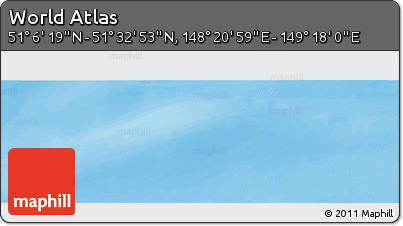 Physical Panoramic Map of the Area around 51° 19' 36" N, 148° 49' 29" E