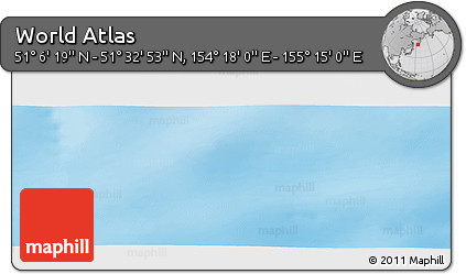 Physical Panoramic Map of the Area around 51° 19' 36" N, 154° 46' 30" E