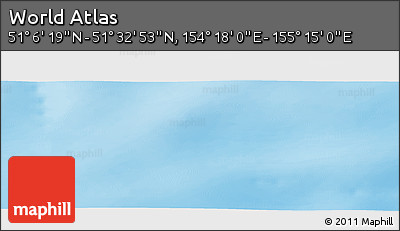 Physical Panoramic Map of the Area around 51° 19' 36" N, 154° 46' 30" E