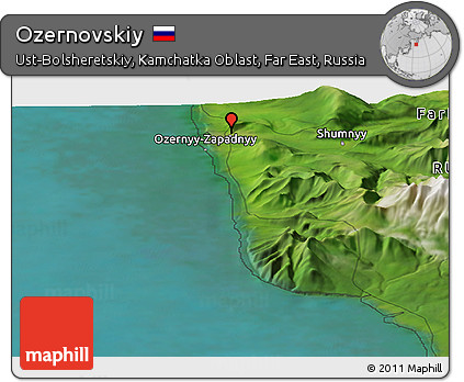 Satellite Panoramic Map of Ozernovskiy