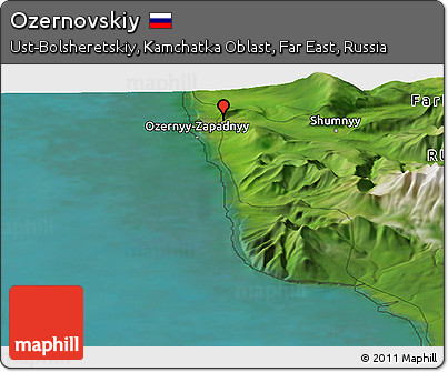 Satellite Panoramic Map of Ozernovskiy