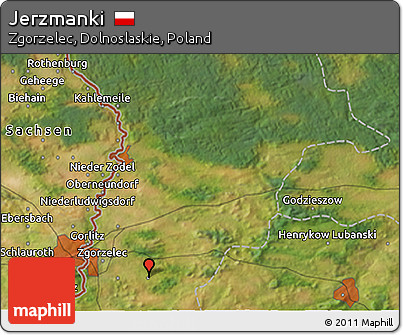 Satellite 3D Map of Jerzmanki