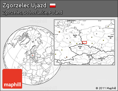Blank Location Map of Zgorzelec Ujazd