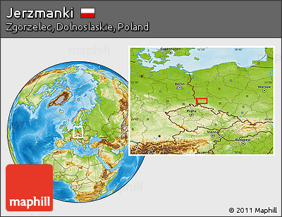 Physical Location Map of Jerzmanki
