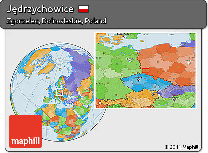 Political Location Map of Jędrzychowice