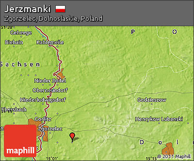 Physical Map of Jerzmanki