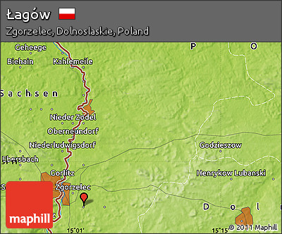 Physical Map of Łagów