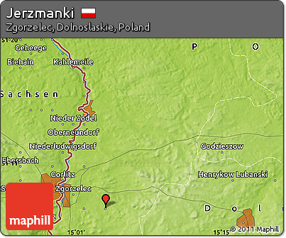 Physical Map of Jerzmanki