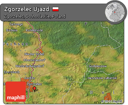 Satellite Map of Zgorzelec Ujazd