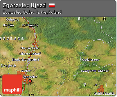 Satellite Map of Zgorzelec Ujazd