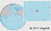 Gray Location Map of the area around 51° 19' 36" N, 174° 10' 30" W