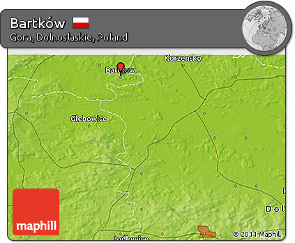 Physical 3D Map of Bartków