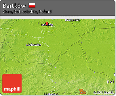 Physical 3D Map of Bartków