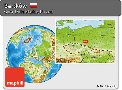 Physical Location Map of Bartków