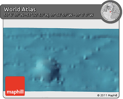 Satellite 3D Map of the Area around 51° 19' 36" N, 19° 28' 30" W