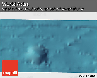 Satellite 3D Map of the Area around 51° 19' 36" N, 19° 28' 30" W