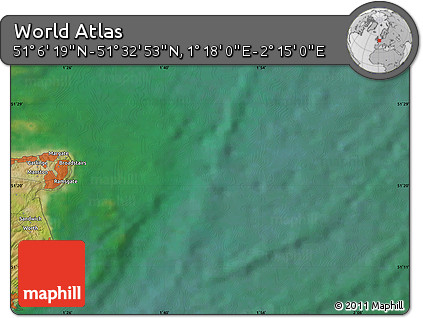 Satellite Map of the Area around 51° 19' 36" N, 1° 46' 29" E