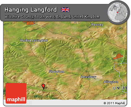 Satellite 3D Map of Hanging Langford