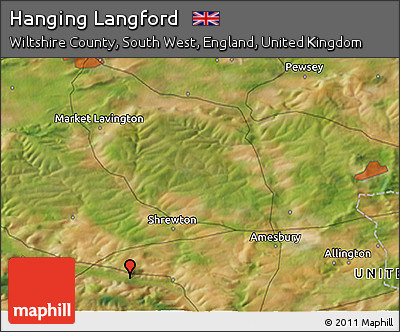 Satellite 3D Map of Hanging Langford