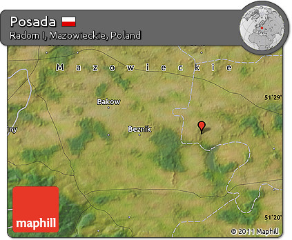 Satellite Map of Posada