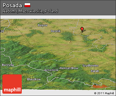 Satellite Panoramic Map of Posada