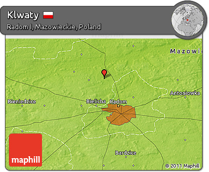 Physical 3D Map of Klwaty