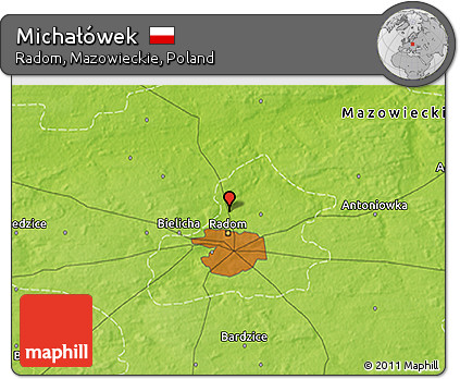 Physical 3D Map of Michałówek