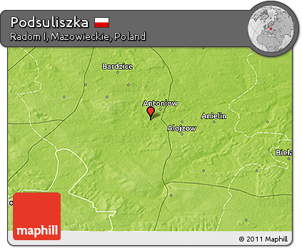 Physical 3D Map of Podsuliszka