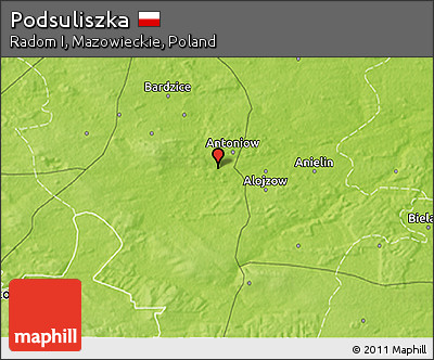 Physical 3D Map of Podsuliszka