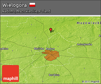 Physical 3D Map of Wielogóra