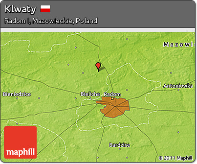 Physical 3D Map of Klwaty