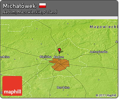 Physical 3D Map of Michałówek