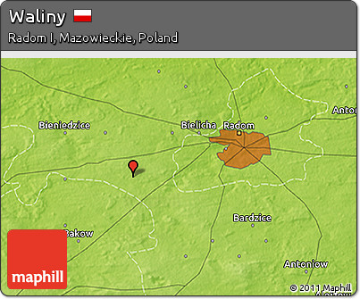 Physical 3D Map of Waliny