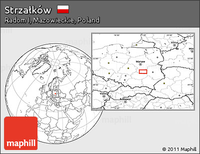 Blank Location Map of Strzałków
