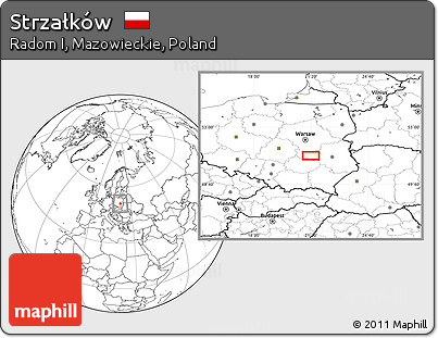 Blank Location Map of Strzałków