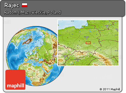 Physical Location Map of Rajec