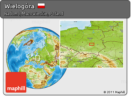 Physical Location Map of Wielogóra