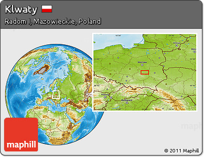 Physical Location Map of Klwaty
